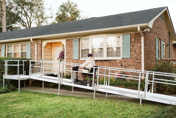 Professional ramp installation for front of home